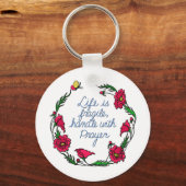 Het leven is fragiel handig met Prayer Poppy Wreat Sleutelhanger (Voorkant)