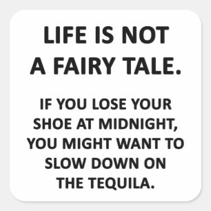 Het leven is geen feilloze taal vierkante sticker