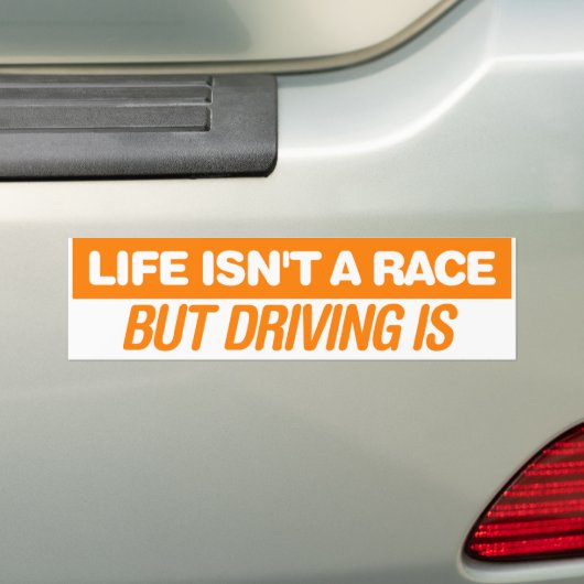 Het leven is geen Race Bumpersticker (Op auto)