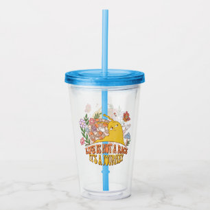 Het leven is geen race, het is een reis acryl drinkbeker