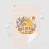 Het leven is geen race, het is een reis golfhanddoek (Insitu)