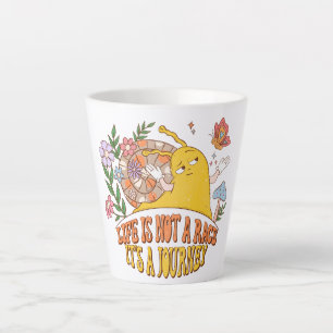 Het leven is geen race, het is een reis latte mok