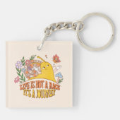 Het leven is geen race, het is een reis sleutelhanger (Achterkant)