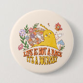Het leven is geen ras ronde button 7,6 cm (Voorkant)