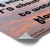 "Het leven is geen stelletje stophorloges" Poster (Hoek)