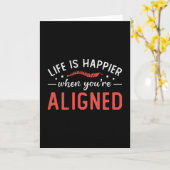 Het leven is gelukkiger als je op één lijn zit. kaart (Gele Bloem)