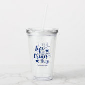 Het leven is gemakkelijk met een oceaanbries - pri acryl drinkbeker (Achterkant)