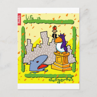 Het leven is Gevaarlijk Briefkaart