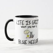 Het leven is geweldig Blue Heeler Mok (Links)