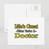 Het leven is geweldig...dokter briefkaart (Voorkant / Achterkant)