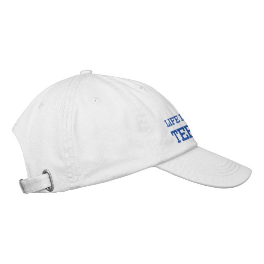 Het leven is geweldig! Geborduurde pet (Rechts)