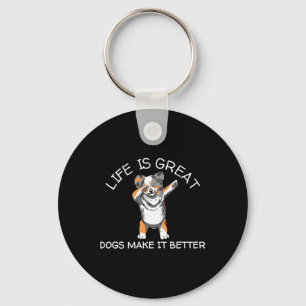 Het Leven Is Geweldig Honden Maken Het Nog Beter V Sleutelhanger