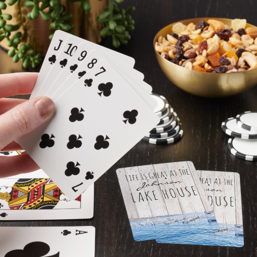 Het leven is geweldig in Lakehouse Personalized Pokerkaarten (Insitu)