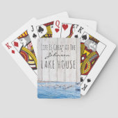 Het leven is geweldig in Lakehouse Personalized Pokerkaarten (Achterkant)