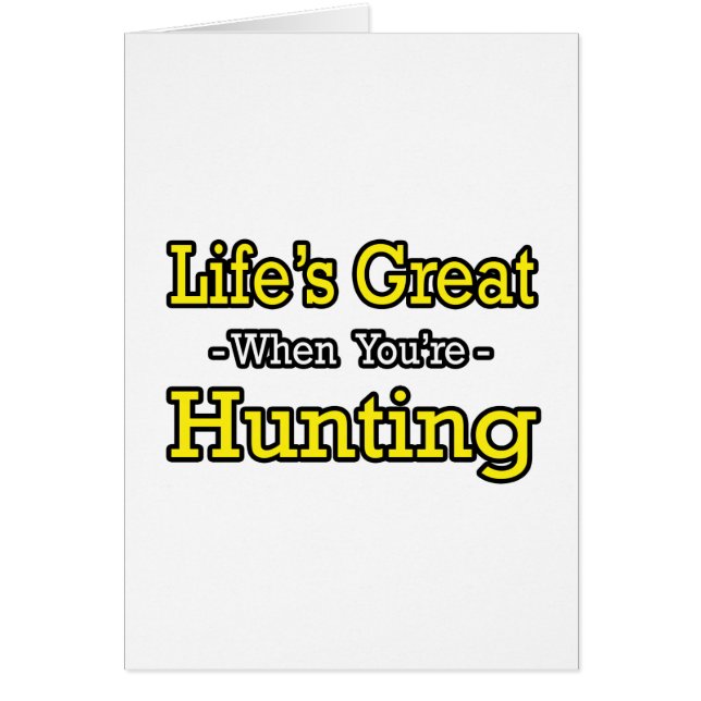 Het leven is geweldig... Jagen (Voorkant)