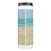 Het leven is geweldig op het strand, de zandgolven thermosbeker (Achterkant)