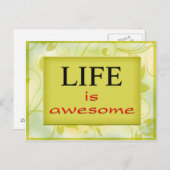 Het leven is geweldige briefkaart (Voorkant / Achterkant)