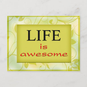 Het leven is geweldige briefkaart