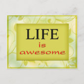 Het leven is geweldige briefkaart (Voorkant)