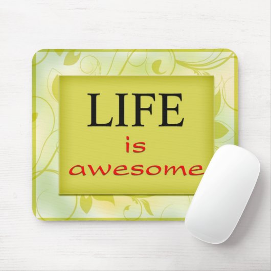 Het leven is geweldige muismat (Met muis)