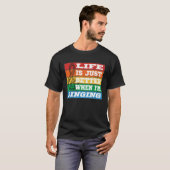 Het leven is gewoon beter als ik zang Vocal Acapel T-shirt (Voorkant volledig)