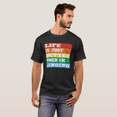Het leven is gewoon beter als ik zang Vocal Acapel T-shirt (Voorkant volledig)
