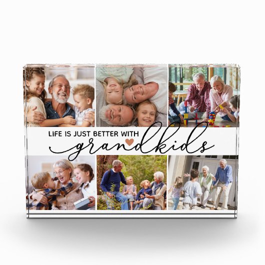 Het leven is gewoon beter met kleinkinderen fotoblokken (Voorkant)