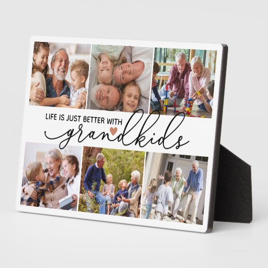 Het leven is gewoon beter met kleinkinderen fotoplaat (Zijkant)