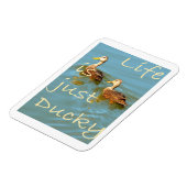 Het leven is gewoon Ducky Mottled Ducks Magnet Magneet (Linkerzijde)
