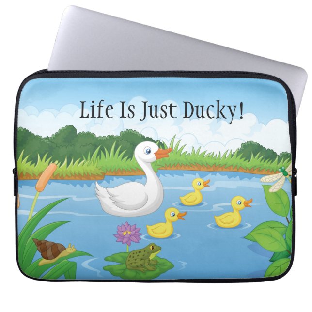Het leven is gewoon duister laptop sleeve (Voorkant)