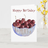 Het leven is gewoon een Bowl van Cherries. Kaart (Gele Bloem)