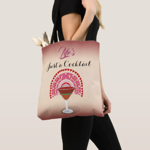 Het leven is gewoon een Cocktail Rainbow Hearts Tote Bag