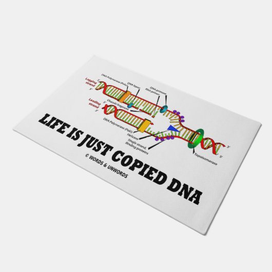 Het leven is gewoon gekopieerd DNA Molecular Biolo Deurmat (Schuin)