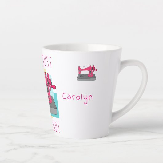 Het leven is gewoon goed genaaid! Gepersonaliseerd Latte Mok (Rechts)