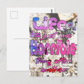 Het leven is gewoon het ene verschrikkelijke ding briefkaart (Voorkant / Achterkant)