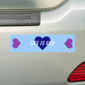 Het leven is God (Het leven is goed) Bumpersticker (Op auto)