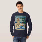 Het leven is goed #2 Mannen donkerlange hoes T-Shi T-shirt (Voorkant volledig)