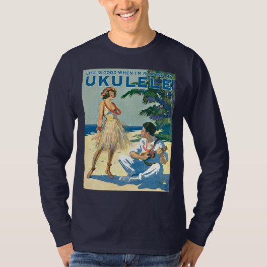 Het leven is goed #2 Mannen donkerlange hoes T-Shi T-shirt (Voorkant)