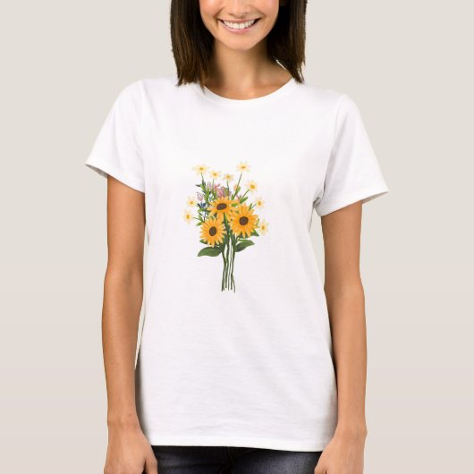 Het leven is goed Bloemen voor vrouwen T-shirt (Voorkant)