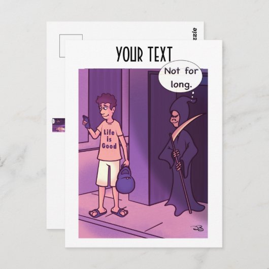 Het leven is goed briefkaart (Voorkant / Achterkant)