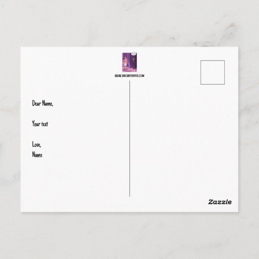 Het leven is goed briefkaart (Achterkant)