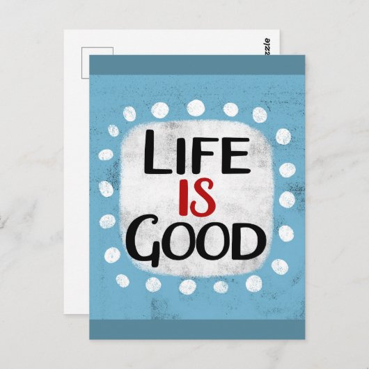 Het leven is goed Briefkaart (Voorkant / Achterkant)