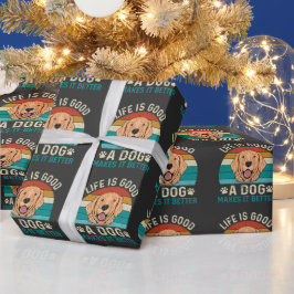 het leven is goed een hond maakt het beter cadeaupapier