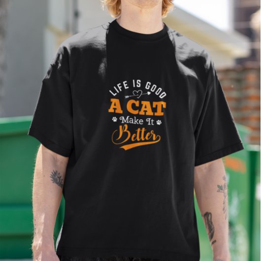 Het leven is goed een kat maakt het beter t-shirt