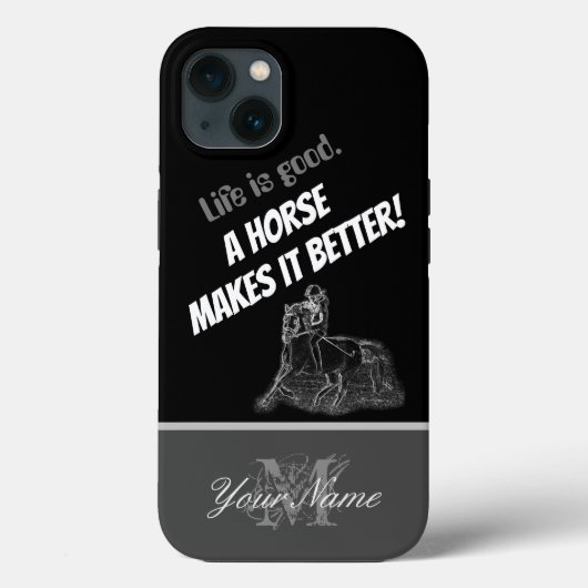 Het leven is goed. Een paard maakt het beter! Case-Mate iPhone Case (Achterkant)