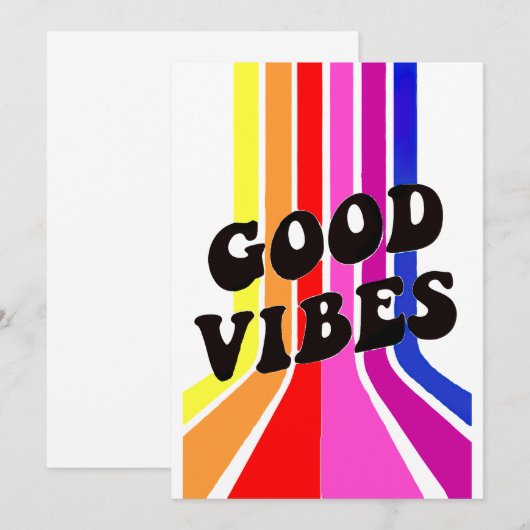 Het leven is goed. Goede vibraties Kaart (Voorkant / Achterkant)