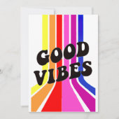 Het leven is goed. Good Vibes Kaart (Voorkant)