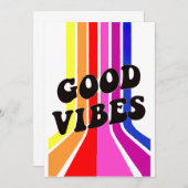 Het leven is goed. Good Vibes Kaart (Voorkant / Achterkant)