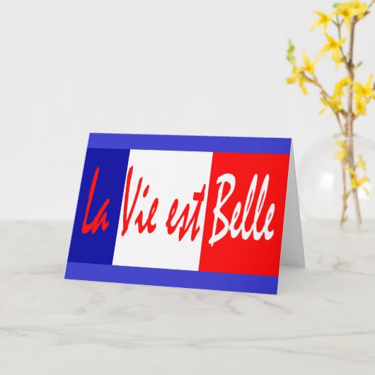 Het leven is Goed!  Haal voordeel uit het - het Kaart (Gele Bloem)