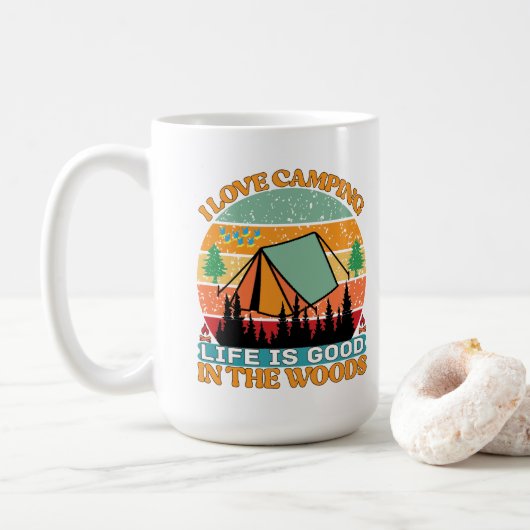 Het leven is goed in de Bossen Koffiemok (Met donut)